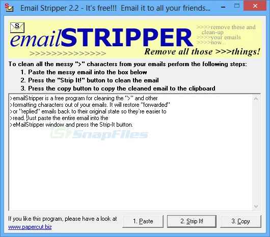 Email Stripper Tangkapan layar 1