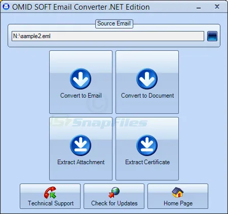 OmidSoft Email Converter Tangkapan layar 1