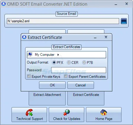 OmidSoft Email Converter Tangkapan layar 2