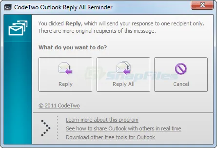 CodeTwo Outlook Reply All Reminder Tangkapan layar 1