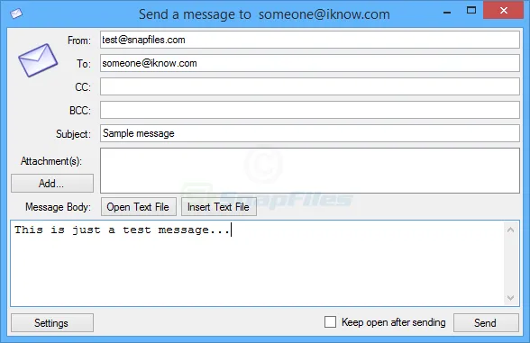 SMTP Mail Sender Tangkapan layar 1