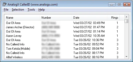 AnalogX CallerID Tangkapan layar 1