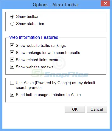 Alexa Toolbar for Firefox Tangkapan layar 2