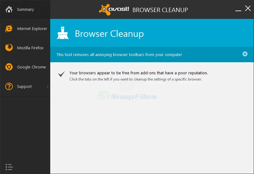 Avast Browser Cleanup Tool Tangkapan layar 1