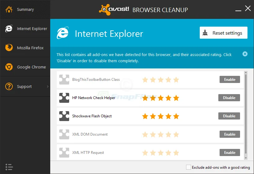 Avast Browser Cleanup Tool Tangkapan layar 2