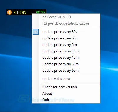 BITCOIN ticker Tangkapan layar 2