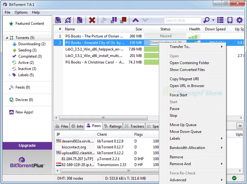 BitTorrent Free Tangkapan layar 2