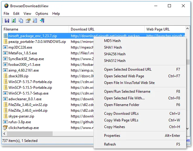 BrowserDownloadsView Tangkapan layar 2