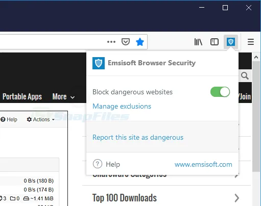 Emsisoft Browser Security for Firefox Tangkapan layar 1