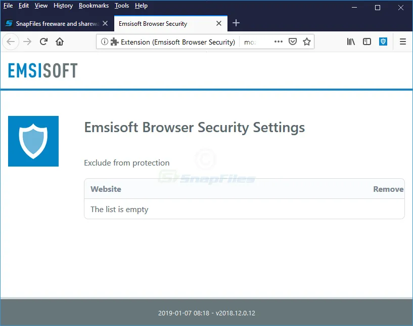 Emsisoft Browser Security for Firefox Tangkapan layar 2