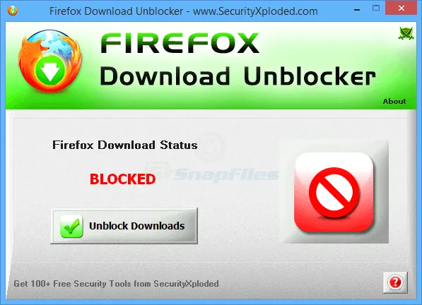 Firefox Download Unblocker Tangkapan layar 1