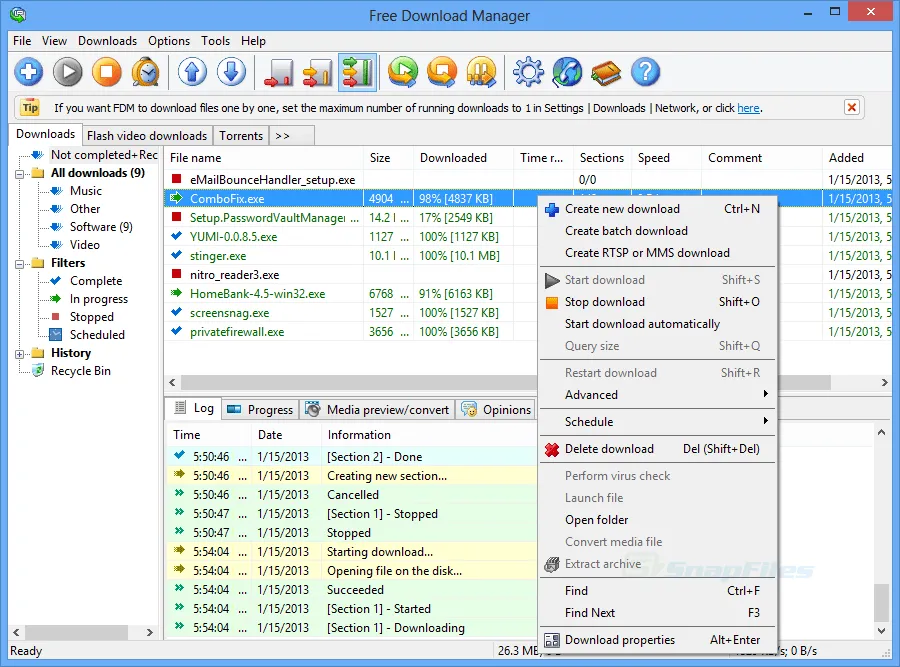 Free Download Manager Tangkapan layar 1