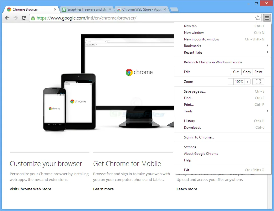 Google Chrome Tangkapan layar 1