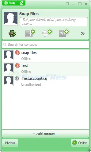 ICQ Tangkapan layar 1