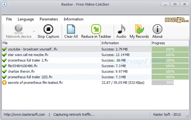 Kastor Free Video Catcher Tangkapan layar 1