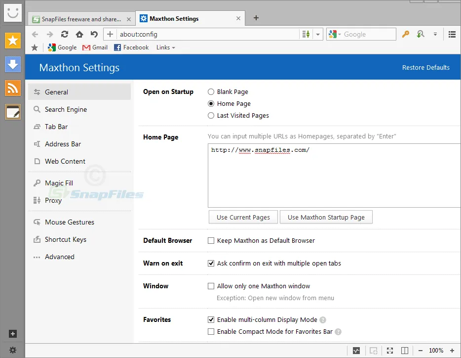 Maxthon Tangkapan layar 2