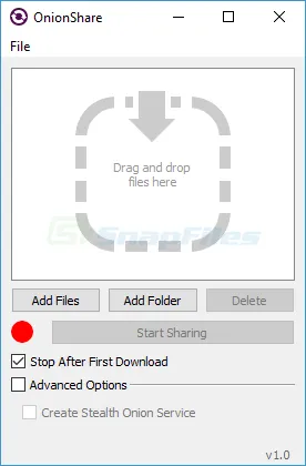 OnionShare Tangkapan layar 1