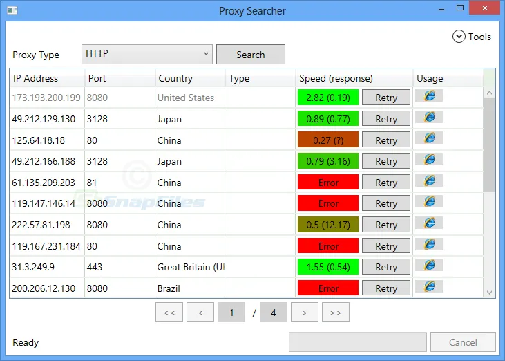 Burds Proxy Searcher Tangkapan layar 1