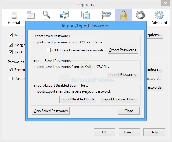 Firefox Password Exporter Tangkapan layar 1