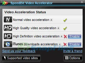 SPEEDbit Video Accelerator Tangkapan layar 1