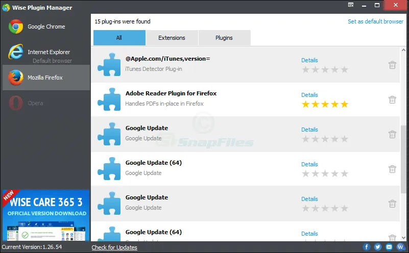 Wise Plugin Manager Tangkapan layar 1