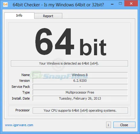 64bit Checker Tangkapan layar 1