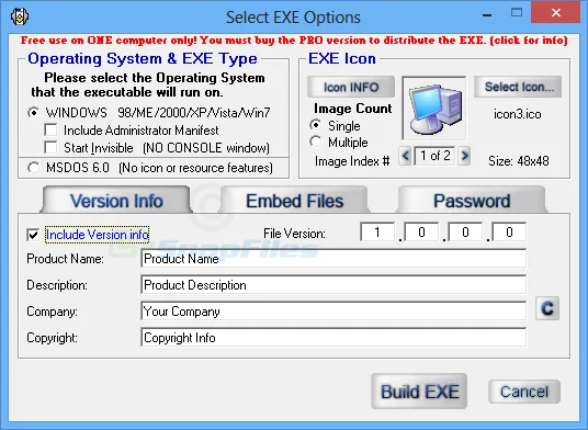Advanced BAT to EXE Converter Tangkapan layar 2
