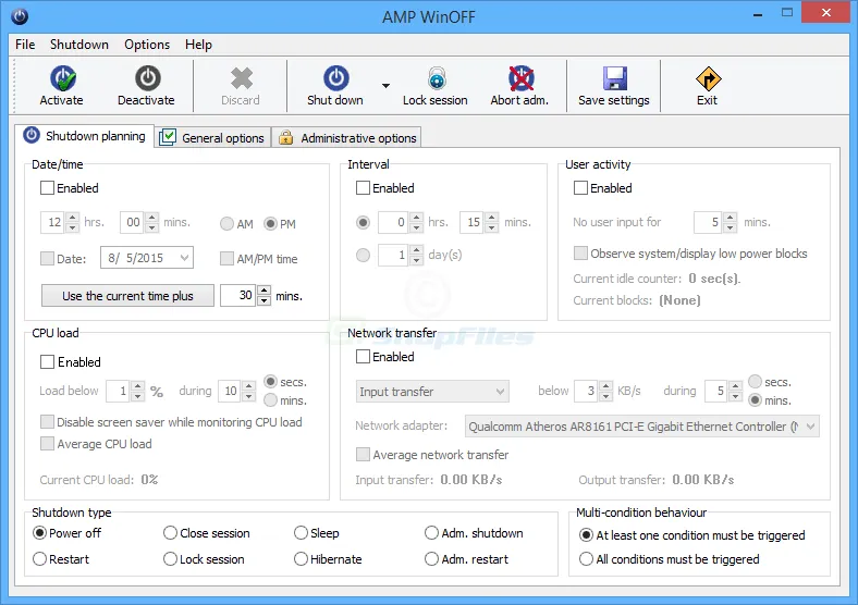 AMP WinOFF Tangkapan layar 1