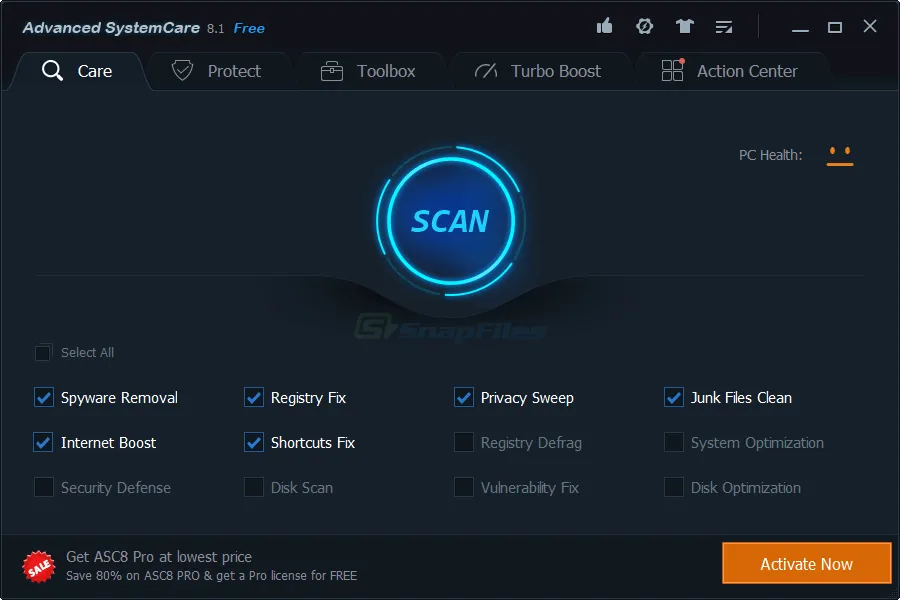Advanced SystemCare Free Tangkapan layar 1