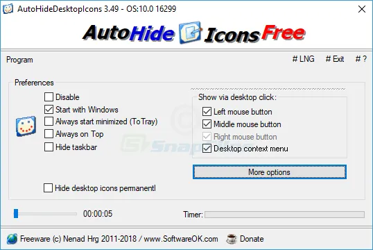 AutoHideDesktopIcons Tangkapan layar 1