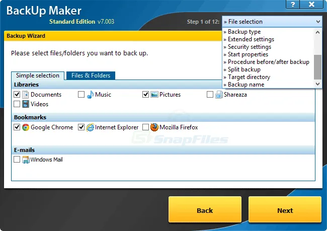 BackUp Maker Tangkapan layar 2