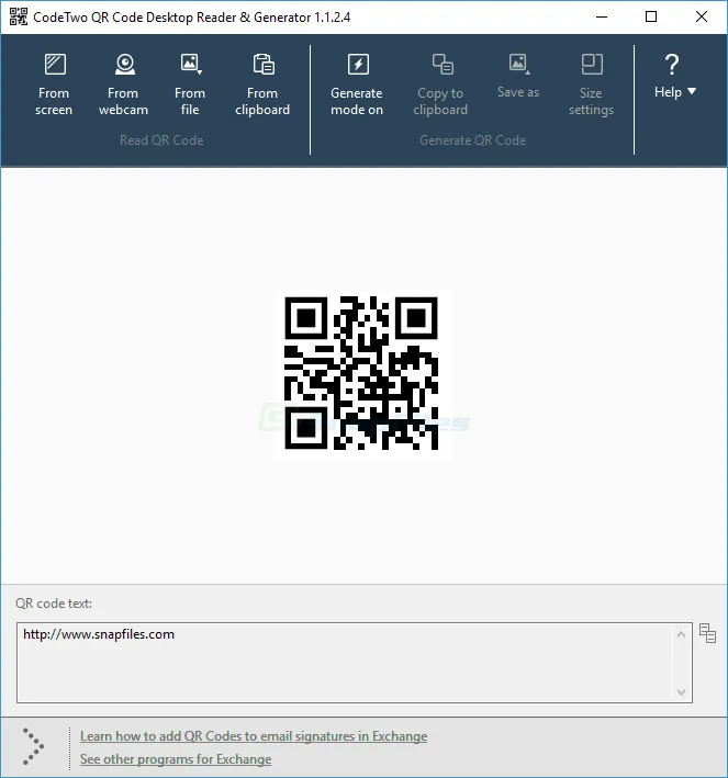 CodeTwo QR Code Desktop Reader and Generator Tangkapan layar 1