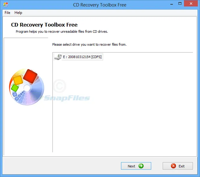 CD Recovery Toolbox Free Tangkapan layar 1