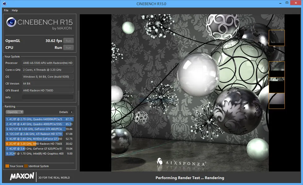 MAXON CINEBENCH Tangkapan layar 2