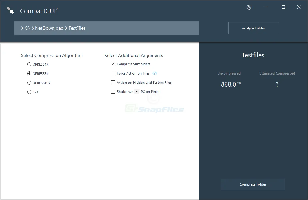 CompactGUI Tangkapan layar 1