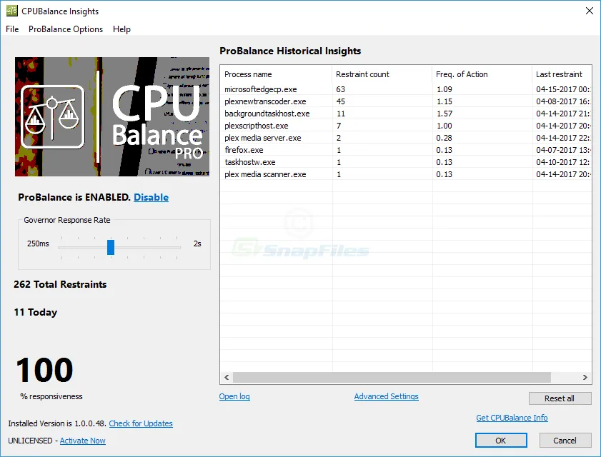 CPUBalance Tangkapan layar 1