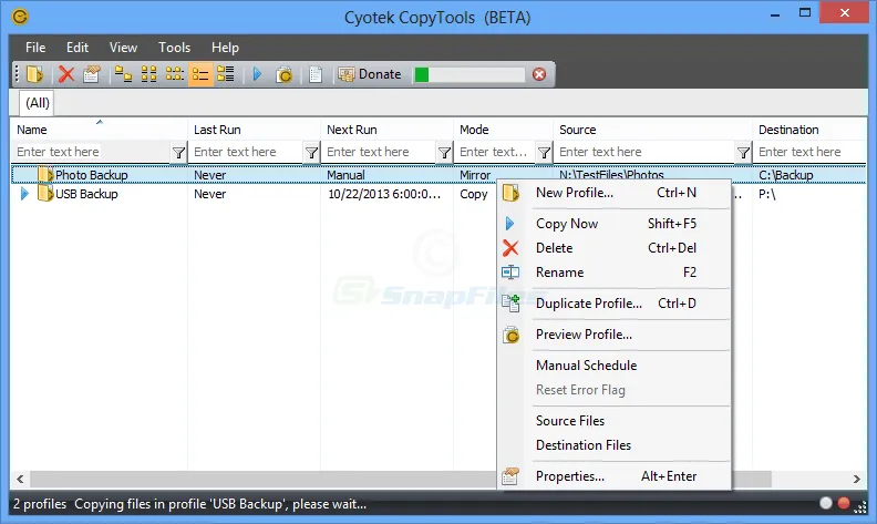 Cyotec CopyTools Tangkapan layar 1