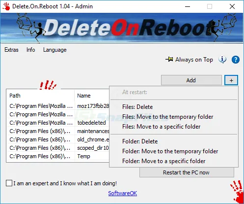 Delete.On.Reboot Tangkapan layar 2