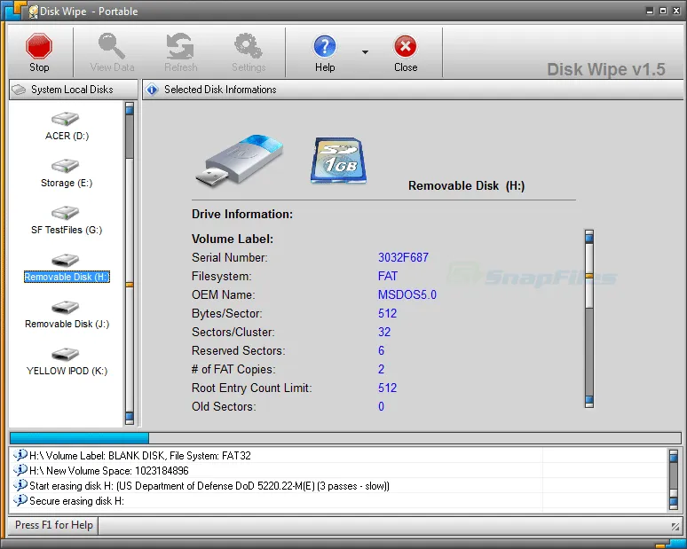 Disk Wipe Tangkapan layar 1