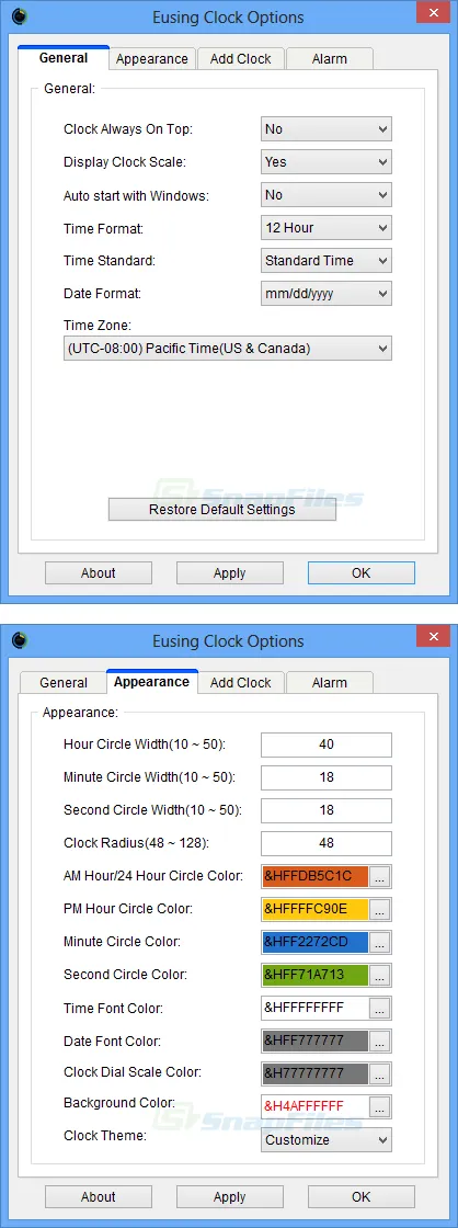 Eusing Clock Tangkapan layar 2