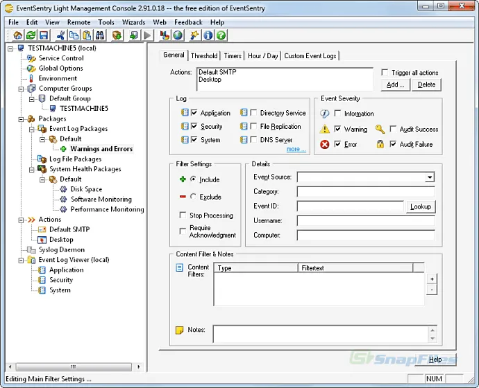 EventSentry Light Tangkapan layar 1