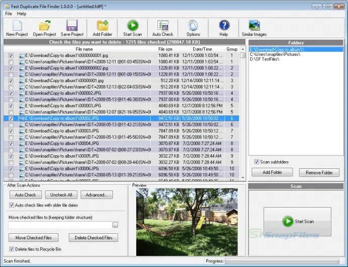 Fast Duplicate File Finder Tangkapan layar 1