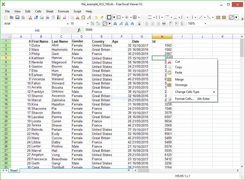 Free Excel Viewer Tangkapan layar 1