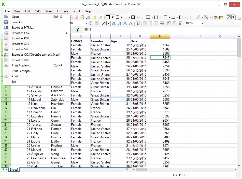 Free Excel Viewer Tangkapan layar 2