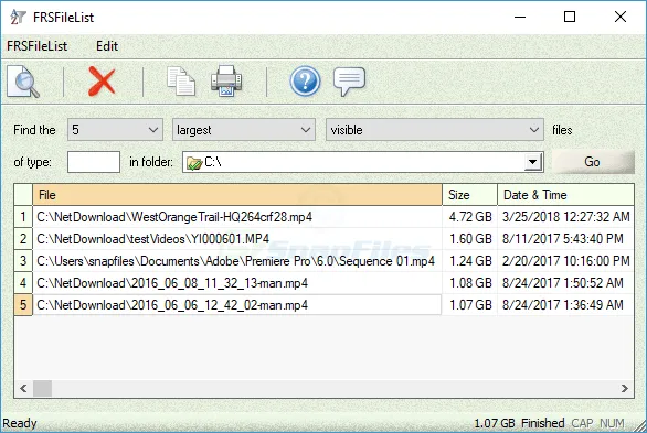 FRSFileList Tangkapan layar 1