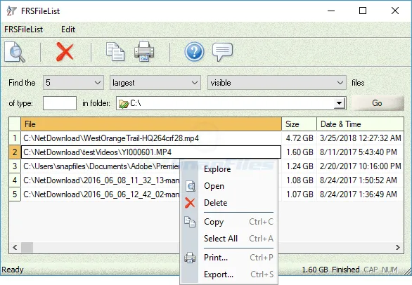 FRSFileList Tangkapan layar 2