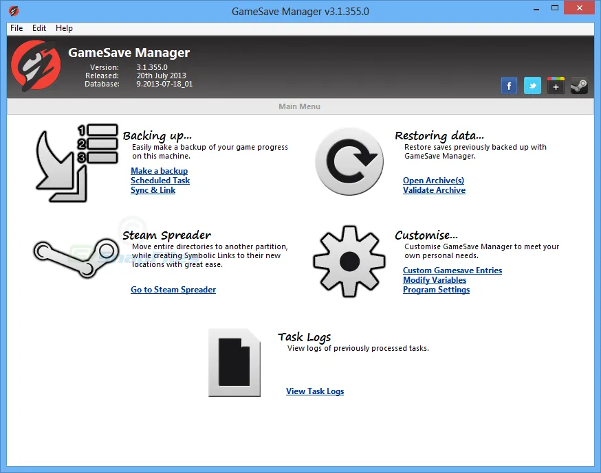 GameSave Manager Tangkapan layar 1