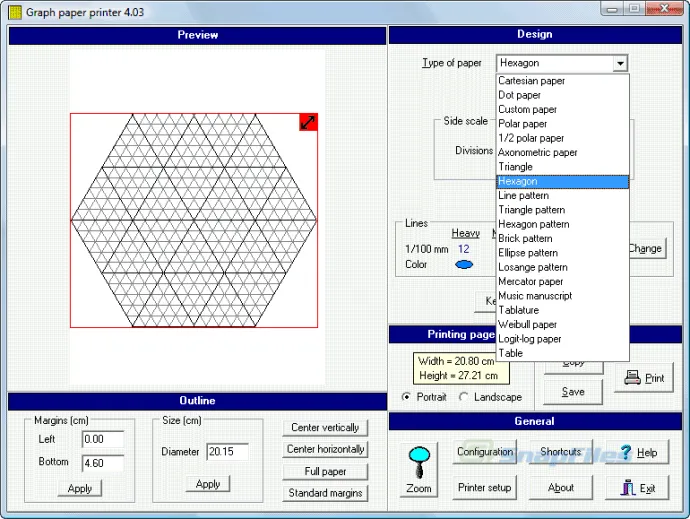 Graph Paper Printer Tangkapan layar 2