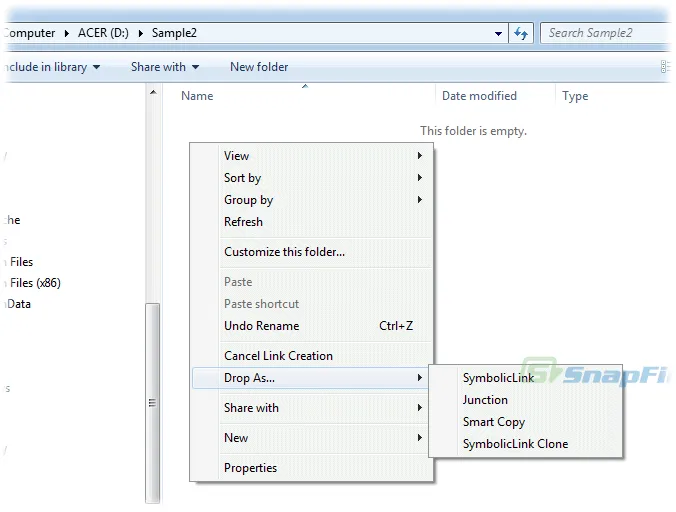 Hardlink Shell Extension Tangkapan layar 2