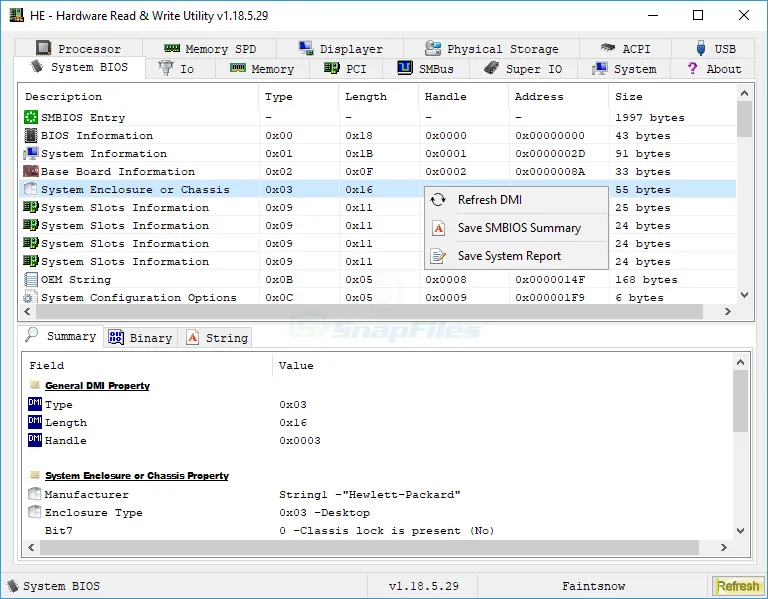 HE - Hardware Read and Write Utility Tangkapan layar 2